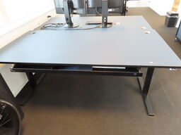 El. hæve/sænke skrivebord, RUMAS, med udtrækskuffe