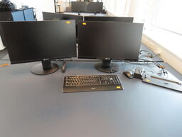 2 stk. monitor, NEOVO FS-24, med keybord og dockinstation