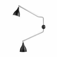 norr11 le six double arm væglampe, sort (ubrugt)