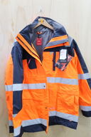 1 stk. Engel | Safety EN 20471 parka skaljakke | Orange/marine | 3XL