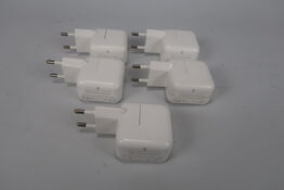 5 stk.  Original Apple 10W USB lader A1357