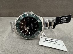 Armbåndsur SECTOR 230 43 MM AUTO 3H GREEN BE BLK DIAL BR SS