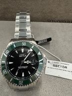 Armbåndsur SECTOR 230 43 MM AUTO 3H GREEN BE BLK DIAL BR SS