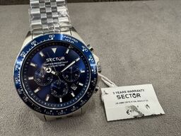 Armbåndsur SECTOR 230 43 MM CHR BLUE DIAL BRACELET SS