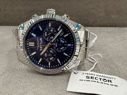 Armbåndsur SECTOR 240 41 MM CHR BLUE DIAL SS BR