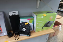 Bordventilator THERMEX, højtaler, telefon DORO m.m.