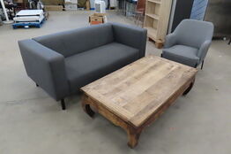 Sofa samt sofabor & lænestol