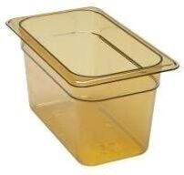 6 stk. Kantine varmefast gul 1/4 GN D150 mm Cambro