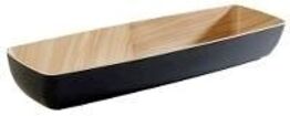 3 stk. Skål B530 x D162 x H75 mm træ look/sort Melamin Frida