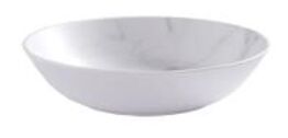 45 stk. Tallerken dyb marmor hvid 220 mm Melamin