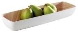 1 stk. Skål B530 x D162 x H75 mm træ look/hvid Melamin Frida
