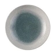 15 stk. Tallerken coupe blå m/hvid D260 mm Raku Duo Churchill