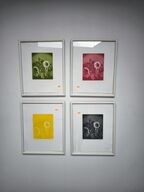4 stk. indrammede papirtryk ERIK STEFFENSEN 1995