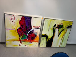 2 stk. lærredsprint i ramme