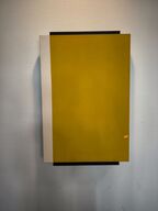 4 stk. håndmalede akustikpaneler i gul