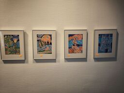 4 stk. reproprint i passepartout