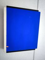 4 stk. håndmalede akustikpaneler i blå