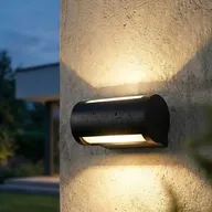 2 stk. accent udendørs led væglampe ip65 aluminium sort(ubrugt)