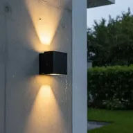 3 stk. accent udendørs up&down led væglampe ip54 aluminium sort(ubrugt)