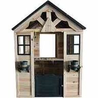 SpinOut legehus i træ Mål: : L112xB106x H144 cm 