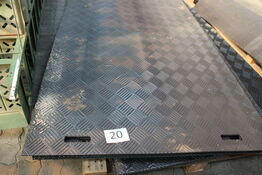 5 stk. Køreplader pvc 300x115 cm ubrugt