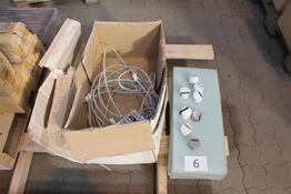 Glashylder m/holdere + el ledning