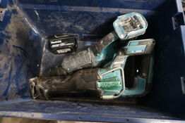 2 stk. akku håndværktøj MAKITA DJ187, DHR202 med batteri