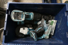 4 stk. akku håndværktøj MAKITA DJR187, DGA506 m.fl.