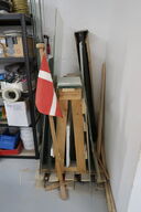 Stativ med div. Glas m.m.