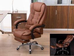 Kontorstol model "MAYOR", cognac farvet.