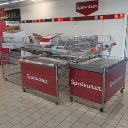 LYNAUKTION - Inventar fra tidl. ALDI butik - del 2 *Køle/frysediske, salgsreoler m.v.*