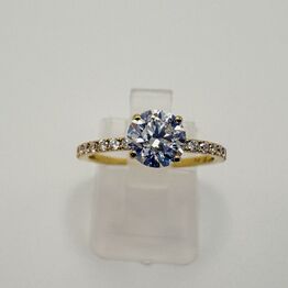 Klassiske smykker, solitaire ringe, halskæder med diamanter og tennisarmbånd i 14 kt guld