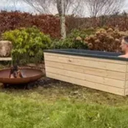 Vildmarksbad med gasvarmer