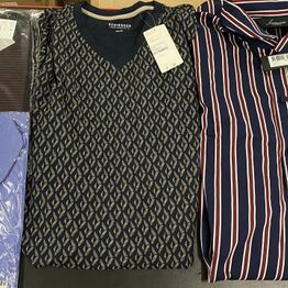 Herretøj i blandede størrelser - Skjorter, poloer, kasketter, pyjamaser, seler og slips (momsfri)
