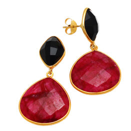 "Håndfremstillet øreringe i forgyldt sølv "