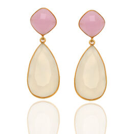 "Håndfremstillet øreringe i forgyldt sølv "