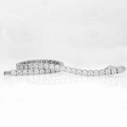 "Klassiske tennis armbånd -i hvidguld med naturlige diamanter, og guld tennis armbånd med lab- grown diamanter "