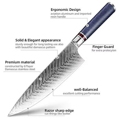 Eksklusive kokkeknive samt pander og udstyr *Sendes gratis ved endt auktion*