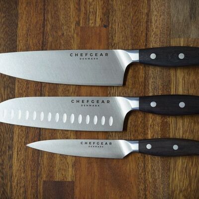 Eksklusive kokkeknive samt pander og herreure *Sendes gratis ved endt auktion*