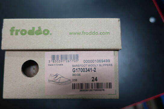 Hjemmesko FRODDO Barefoot Wooly Slippers G1700341-2 Beige Str: 24