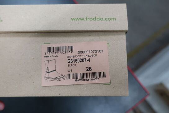 Støvler FRODDO Barefoot Tex Suede G3160207-4 Black Str: 26