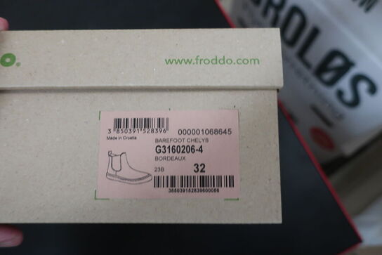 Støvler FRODDO Barefoot Chelys G3160206-4 Bordeaux Str: 32