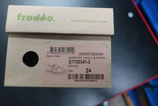 Hjemmesko FRODDO Barefoot Wooly Slippers G1700341-3 Brown Str: 24