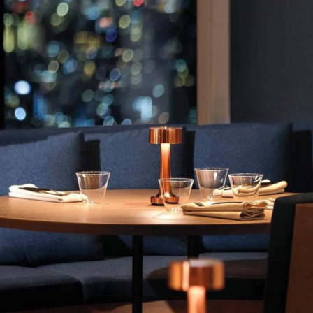 5 stk. Batteridrevet Bordlampe Dæmpbar - Rose Gold
