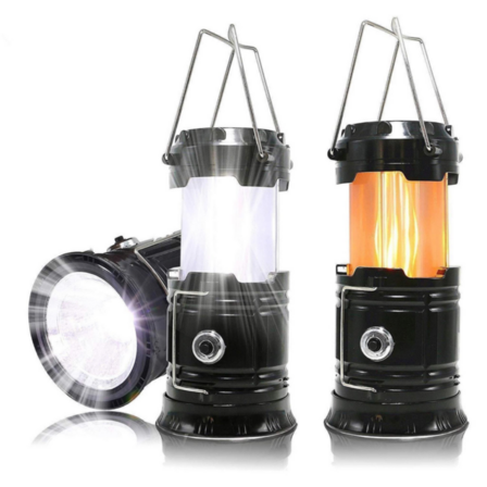 5 stk. Campinglampe Solcellsdriven - Powerbank 2400 mAh