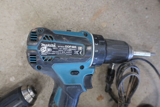 2 stk. akku håndværktøj MAKITA med 2 stk. batterier og lader