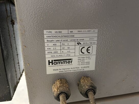 Kantslibemaskine HAMMER HS 950