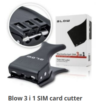 4 stk. BLOW 3 I 1 sim card cutter