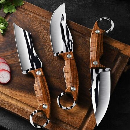 2 stk. Ergonomisk knivsæt - 3 dele