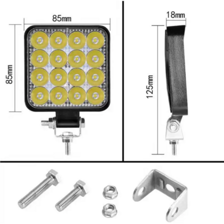 10 stk. LED Arbejdslys 1200 Lumen IP67